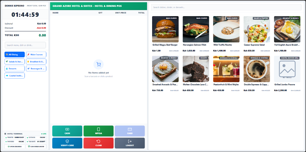 Grand Azure Hotel & Dining POS